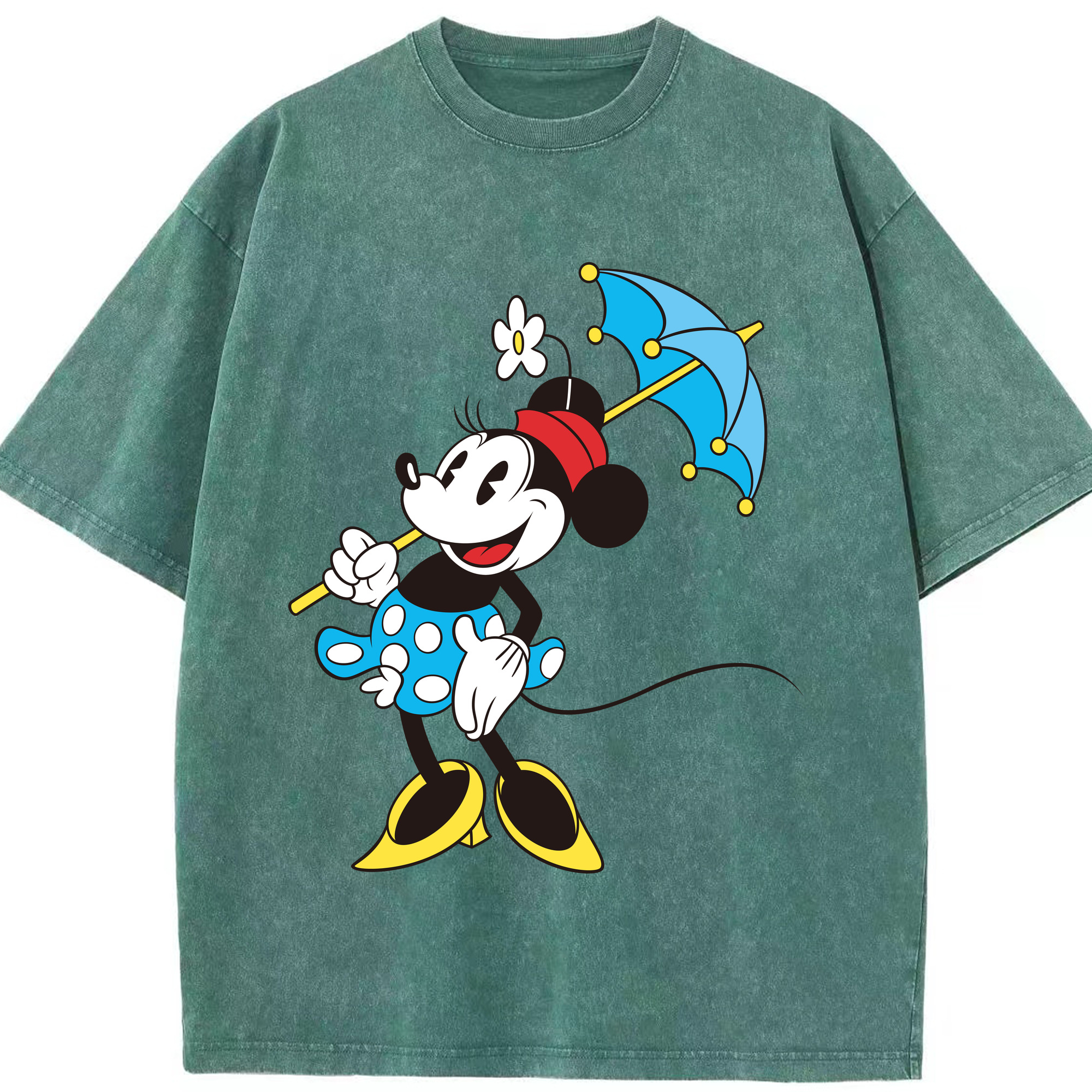 （画像用） ミッキーマウス Mickey Mouse 綿100% ヴィンテージ風 半袖Tシャツ（フロントプリント）